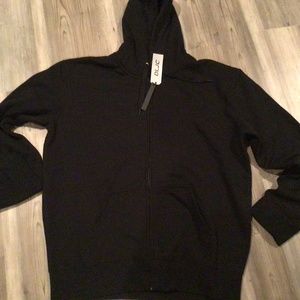 DLJC men’s black zip up hoodie 2XL NWT